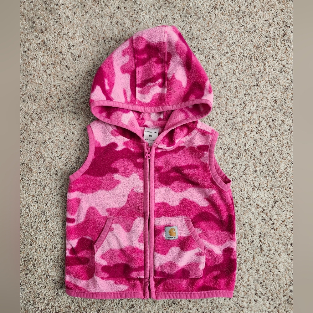 Carhartt pink camo fleece vest